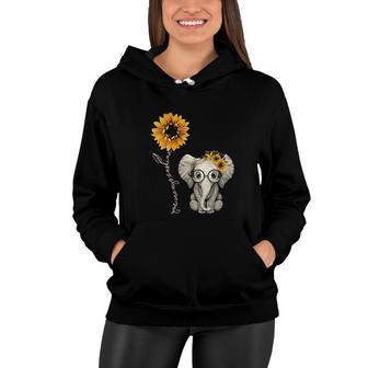 Elephant Sunflower Yellow Meaningful 2022 Gift Women Hoodie - Thegiftio UK