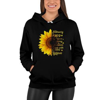 February Girls 1989 32Nd Birthday Gifts 32 Years Old Women Hoodie - Seseable