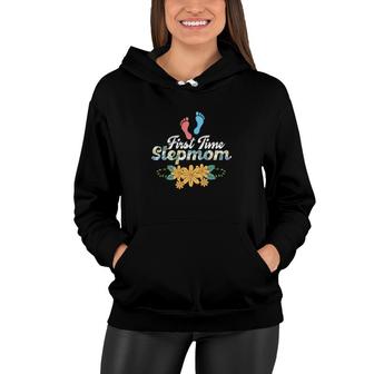 First Time Stepmom New Mothers Day Floral Gift For Mom Women Hoodie - Seseable