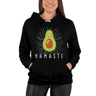 Funny Avocado Namaste Peace Impression Gift Women Hoodie - Seseable