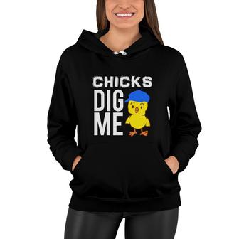 Funny Easter For Boys Chicks Dig Me Women Hoodie - Monsterry