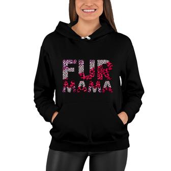 Fur Mom Red Leopard Great And Meaning Mother Day Women Hoodie - Seseable
