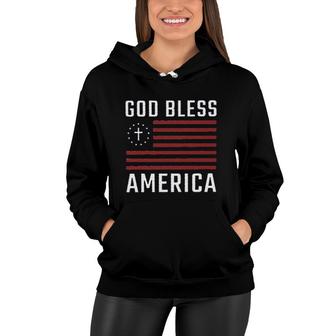 God Bless America Flag Good New Gift Women Hoodie - Thegiftio UK