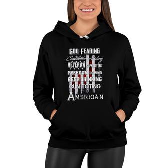 God Fearing American Vêtran 2022 Trend Women Hoodie - Thegiftio UK