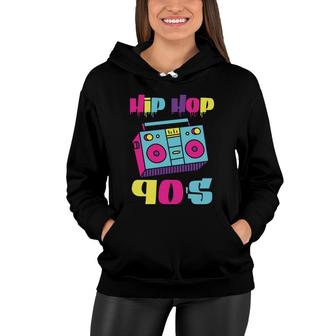 Hip Hop Boombox The 90S Mixtape Music Party 80S 90S Style Women Hoodie - Seseable