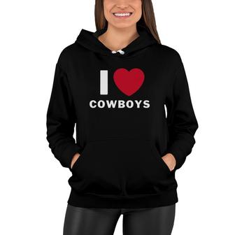 I Heart Cowboys I Love Cowboys Women Hoodie | Mazezy