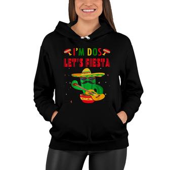 Im Dos Lets Fiesta Toddler Cinco De Mayo Mexican Guitar Women Hoodie - Seseable