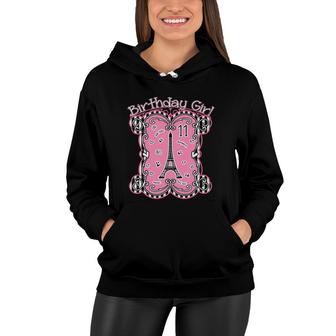 Kids Girls 11Th Birthday Paris France French Theme 11 Years Old Women Hoodie - Seseable