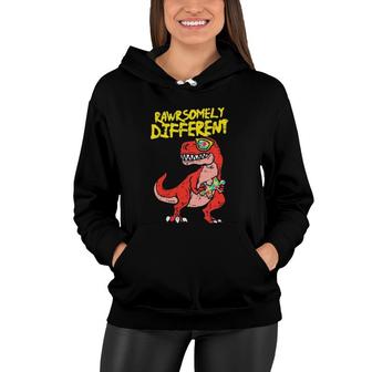 Kids Rawrsomely Different Trex Dino Boys Autism Awareness Kids Women Hoodie - Seseable