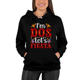 Lets Fiesta Colorful Decoration Gift For Human Im Dos Red Women Hoodie - Seseable