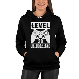 Level 20 Unlocked And Happy 20Th Birthday Since I Was Born In 2002 Women Hoodie - Seseable