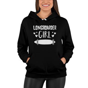 Longboarder Girl Longboard And Longboarding Lovers Gift Women Hoodie | Mazezy