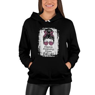 Mama Mommy Mom Bruh Mommy Funny Leopard Vintage Women Hoodie - Seseable