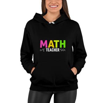 Math Teacher Basic Colorful Formula Design Women Hoodie - Seseable