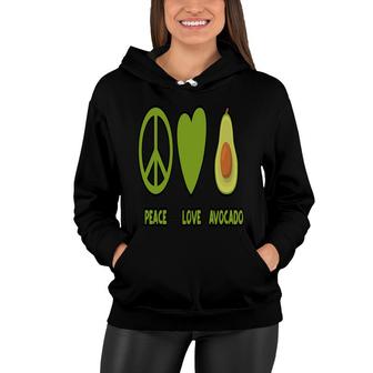 Peace Love You So Much Funny Avocado Women Hoodie - Seseable