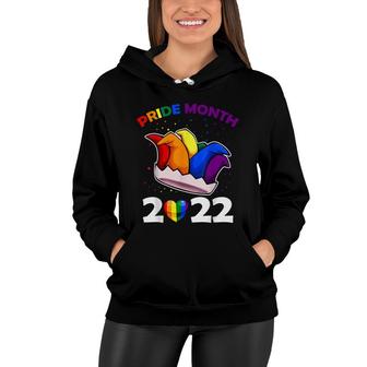 Pride Month 2022 Lgbt-Q Jester Hat Rainbow Flag Gay Pride Women Hoodie - Thegiftio UK