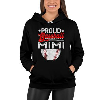 Proud Baseball Mimi Mothers Day Sport Lover Mama Mom Women Hoodie - Seseable
