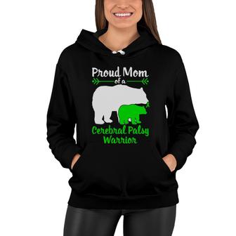 Proud Mom Fight Cerebral Palsy Awareness Bear Women Hoodie - Seseable
