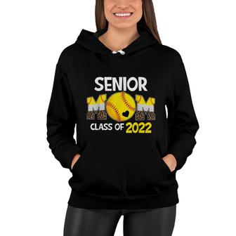 Senior Mom Class Of 2022 Softball Mama Graduation Leopard Women Hoodie - Seseable