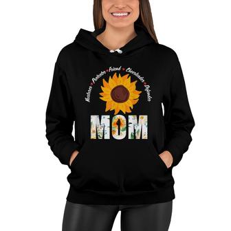 Sunflower Mom Nurturer Protector Friend Cute Mothers Day Women Hoodie - Seseable