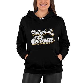 Volleyball Mom Leopard Funny Ball Mom Mothers Day Gifts Women Hoodie - Seseable