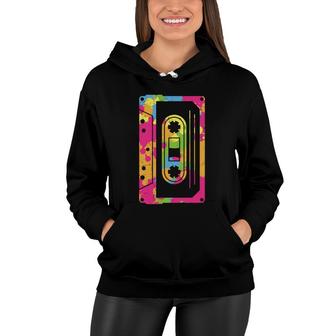 Watercolor Mixtape Music The 80S 90S Style Funny Gift Women Hoodie - Seseable