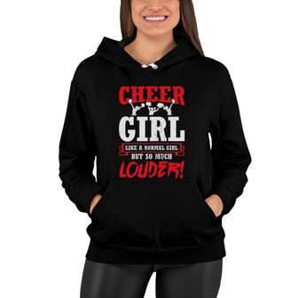 Womens Cheer Girl Much Louder Cheerleader Cheerleading Women Hoodie | Mazezy