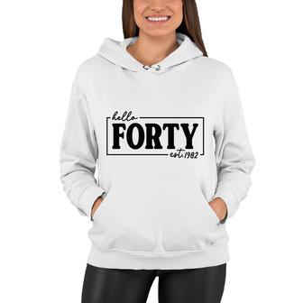40 Happy Birthday 40Th Black Forty Special Est 1982 Women Hoodie - Seseable