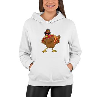Cute Save A Turkey Eat Pizza Thanksgiving Kids Adult V Women Hoodie - Monsterry CA