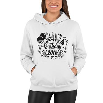 Happy Birthday 20Th Since I Was Born In 2002 With Lots Of Fun Women Hoodie - Seseable