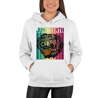 Juneteenth Melanin Black Women Natural Hair Afro Word V2 Women Hoodie - Thegiftio UK