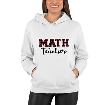 Plaid Math Teacher Cool Awesome Gifts Women Hoodie - Seseable