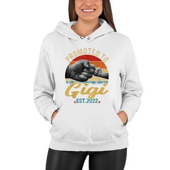 Promoted To Gigi 2022 Mothers Day New Grandma From Daughter Women Hoodie - Seseable