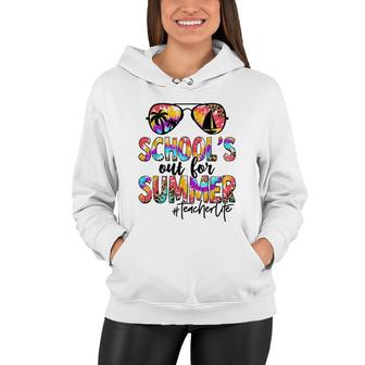 Retro Last Day Of School Schools Out For Summer Teacher Life Women Hoodie - Seseable
