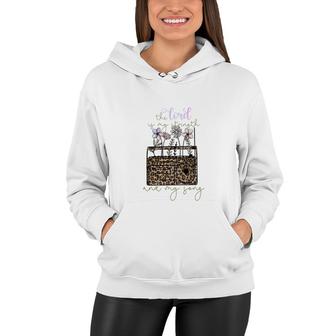 The Lord Of My Strength And My Song Flower And Leopard Christian Style Women Hoodie - Seseable