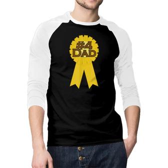 4 Dad Funny - Novelty Joke Gift Raglan Baseball Shirt - Seseable