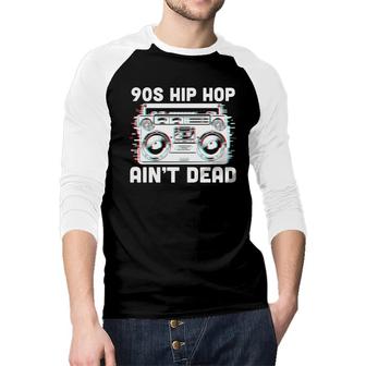 80S 90S Styles Hip Hop Aint Dead Radio Raglan Baseball Shirt | Seseable CA