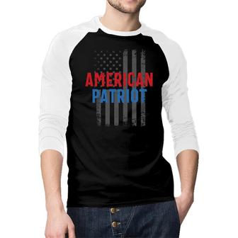 American Patriot Blue And Red Veteran 2022 Raglan Baseball Shirt - Seseable