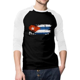 Cuba Flag Pride Dna Cuban Husband Dad Love Proud Fathers Day Raglan Baseball Shirt - Seseable