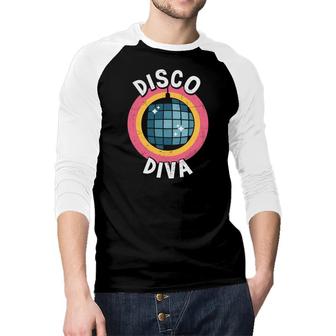Disco Diva Great Ball 80S 90S Styles Vintage Raglan Baseball Shirt - Seseable