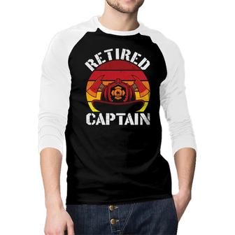 Retired Captain Firefighter Meaningful Gift Raglan Baseball Shirt - Seseable