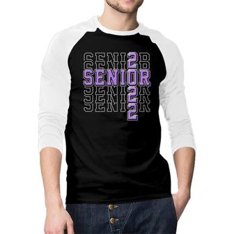 Senior 2022 Graduate Graduation For N Boys & Girls Purple Raglan Baseball Shirt - Seseable