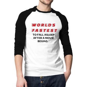 Worlds Fastest To Fall Asleep After A Begins 2022 Trend Raglan Baseball Shirt - Seseable