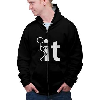 Funny It Print Letters New Trend 2022 Zip Up Hoodie - Seseable