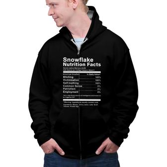 Snowflake Nutrition Facts New Design Zip Up Hoodie - Seseable