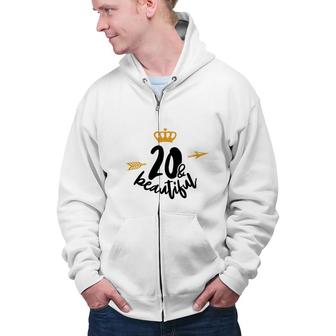 Congratuations The Queen Beautiful 20Th Birthday Since They Were Born In 2002 Zip Up Hoodie - Seseable
