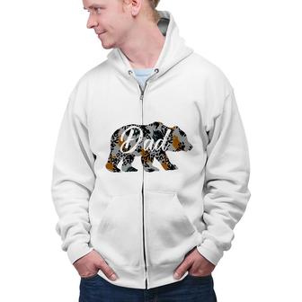 Dad Bear Special Super Father Gift 2022 Zip Up Hoodie - Seseable