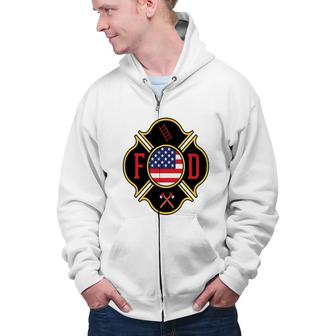 Fd For Life Firefighter Proud Job Zip Up Hoodie - Seseable