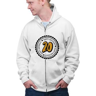Happy Fabulous 20Th Birthday With Many Fond Memories Since 2002 Zip Up Hoodie - Seseable