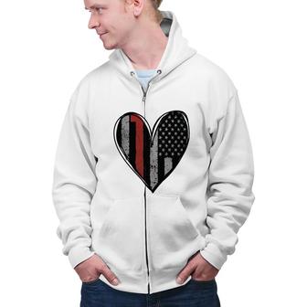 Proud And Sending Love To Firefighter Job Zip Up Hoodie - Seseable